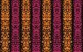 African-style orange and pink stripy pattern with Rorschach ink blot texture