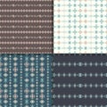 Ethnic seamless pattern set Royalty Free Stock Photo
