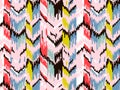 Ethnic seamless pattern. Tribal ethnic vector texture. Striped pattern in Aztec style. Ikat geometric folklore ornament.
