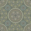 Ethnic seamless pattern with tribal ornaments. Boho geometrical pattern. Pastel colors