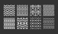 Ethnic seamless patterns collection. Boho textile prints set