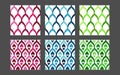 Ethnic seamless patterns collection. Boho textile prints set