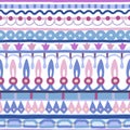 Ethnic seamless stripe pattern. Vector illustration for your cute design. Borders and frames.