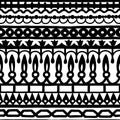 Ethnic seamless stripe pattern. Vector illustration for your cute design. Borders and frames.