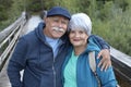 Ethnic senior couple in the forest Royalty Free Stock Photo