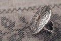Ethnic silver ring Royalty Free Stock Photo