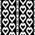 Ethnic striped seamless pattern with hearts Royalty Free Stock Photo