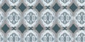 Ethnic style carpet texture. Seamless textile ornament. Gray seamless pattern. Vector seamless pattern Royalty Free Stock Photo