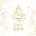 ethnic style hindu god ganesha design for ganesh chaturthi vector illustration Royalty Free Stock Photo