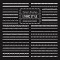 Ethnic Style Pattern Brushes Set Royalty Free Stock Photo