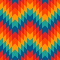 Ethnic style seamless pattern with chevron lines. Native americans ornamental background. Tribal motif. Colorful mosaic