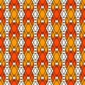 Ethnic style seamless pattern with repeated diamonds. Native americans background. Tribal motif. Eclectic wallpaper.