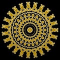 Ethnic style sun mandala pattern. Vector ornamental tribal background. Round ornament in sun style. With abstract