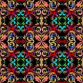 Ethnic style vintage damask seamless pattern. Vector ornamental Royalty Free Stock Photo