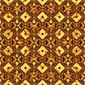 Ethnic Texture Ornament. Brown, Ochra, Cepia Royalty Free Stock Photo