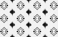 Ethnic tradition tribal Aztec black and white seamless pattern