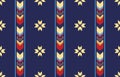 Ethnic tradition tribal Aztec seamless stripe colorful pattern