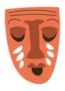 African mask or totem, religious object vector