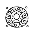 Ethnic traditional ornament, Folk Nordic Symbol. Art sign for your design