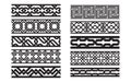 Collection of 10 Decorative Borders with Knotwork, Tribal, and Ethnic Patterns Royalty Free Stock Photo
