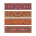 Ethnic tribal ribbon design. Move ornament elements to Brush Panel to create vector pattern brushes