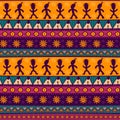 Ethnic tribal seamless pattern. Colorful aztec background