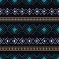 Ethnic tribal seamless pattern vector illustration, mandala abstract, ancient stripes aztec african style background vintage Royalty Free Stock Photo