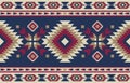 ethnic tribal traditional aztec colorful blue diamond pattern