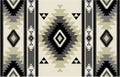 ethnic tribal traditional black and white aztec diamond stripe pattern