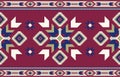 ethnic tribal traditional colorful aztec flower pattern Royalty Free Stock Photo