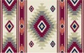 ethnic tribal traditional colorful red aztec diamond stripe pattern