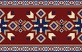 ethnic tribal traditional colorful red flower pattern