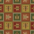 Ethnic turtle seamless pattern