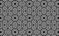 Ethnic unique black white texture in doodling style. Geometric background of intertwined lines and shapes .