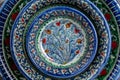 Ethnic Uzbek ceramics with traditional uzbekistan ornament. traditional Uzbek utensil