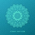 Ethnic vector pattern mandala design for invitations, cards, labels. Round logo and label template. Luxury floral woven