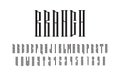 Ethnic vector serif font. Authentic slavic stylized alphabet bold symbols.