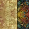 ethnical background, golden stone and peacock fathers