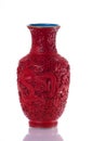 Ethnical red chinese vase
