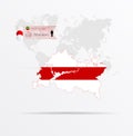 The ethnicities in Tatarstan, ethnic group Belarusians ethnic groups. Map Tatarstan combined with Belarusians ethnic groups flag Royalty Free Stock Photo