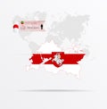 The ethnicities in Tatarstan, ethnic group Belarusians ethnic groups. Map Tatarstan combined with Belarusians ethnic groups flag Royalty Free Stock Photo