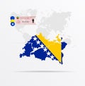 The ethnicities in Tatarstan, ethnic group Bosniaks ethnic groups. Map Tatarstan combined with Bosniaks ethnic groups flag