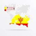 The ethnicities in Tatarstan, ethnic group Chuvash ethnic groups. Map Tatarstan combined with Chuvash ethnic groups flag