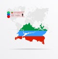 The ethnicities in Tatarstan, ethnic group Dargins ethnic groups. Map Tatarstan combined with Dargins ethnic groups flag