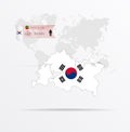 The ethnicities in Tatarstan, ethnic group Koreans ethnic groups. Map Tatarstan combined with Koreans ethnic groups flag