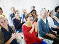 Ethnicity Audience Crowd Seminar Cheerful Community Concept Royalty Free Stock Photo