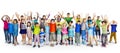 Ethnicity Diversity Gorup of Kids Friendship Cheerful Concept Royalty Free Stock Photo