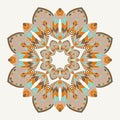 Ethnicity floral round ornament.
