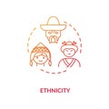 Ethnicity red concept icon Royalty Free Stock Photo