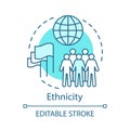 Ethnicity turquoise concept icon Royalty Free Stock Photo